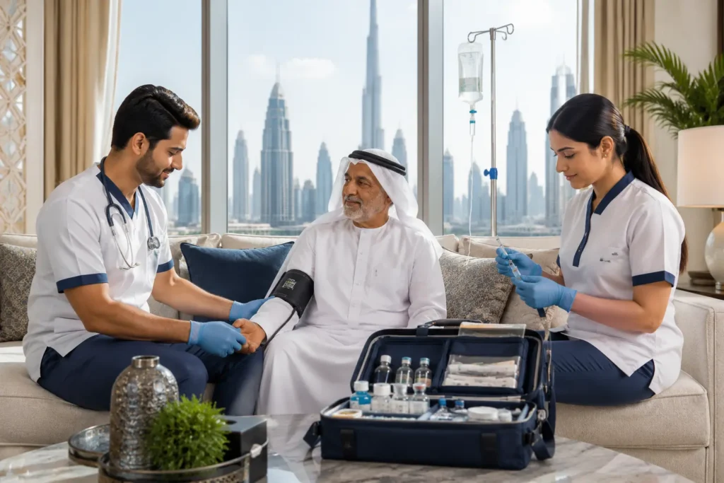 What Is a Doctor on Call? How It Works, What to Expect & Why Dubai Residents Use It 1 IV Drip Therapy Dubai